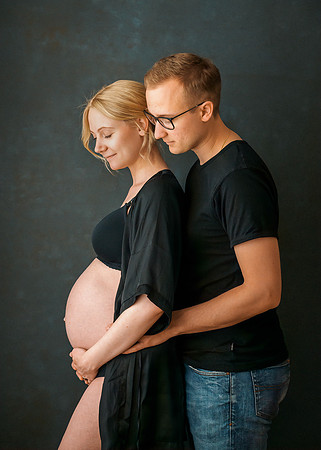 Gravidporträtt med partner